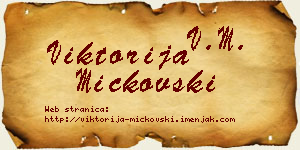 Viktorija Mickovski vizit kartica